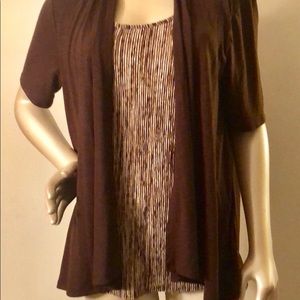 Kim Rogers Top brown with attached tank
